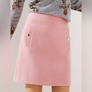 LOFT - Dusty Pink A-Line Skirt w/Pockets. Excellent condition.